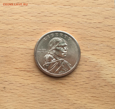 США 1 доллар 2021 Индейцы в армии США двор P Сакагавея - IMG_7648.JPG