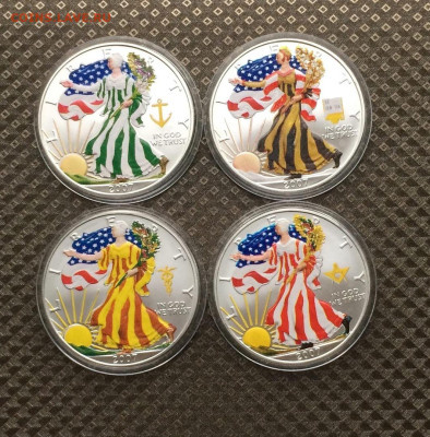 1$.2007г. Серебро 999. США. Шагающая Свобода до 08.05.23 - 100