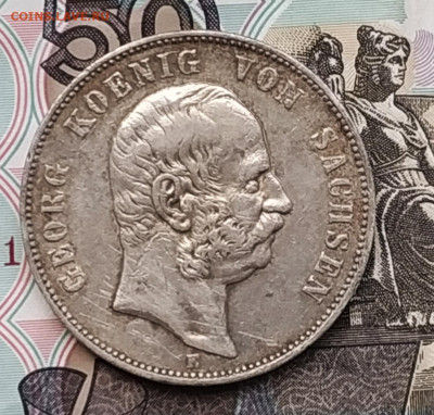 Саксония 5 марок 1903 года Е (оценка, интерес) - портрет
