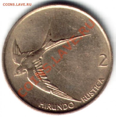 №7 Словения, 2 толара 1996 (птица). До 22.12.2011 в 22-00. - Словения-2
