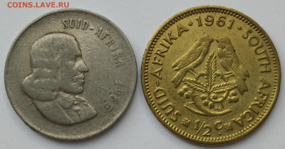 2 цента 1961г. и 20 центов 1965г. ЮАР, до 13.05.23г. - IMG_20230504_145017