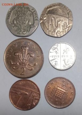 Великобритания: 6 монет разных Фикс - British 6st P