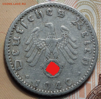 50 рейхспфеннингов 1940г F 17.05.2023г в 22-00 - 1940 F аверс (2)