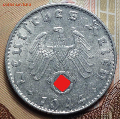 50 рейхспфеннингов 1944г В 17.05.2023г в 22-00 - 1944 В аверс (3)