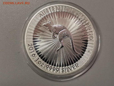 1 доллар 2016 Австралия - Кенгуру, Ag9999, до 18.05 - ЯЯ КЕНГУРУ-1
