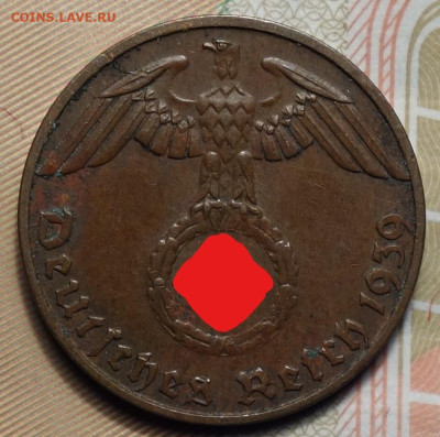 1 рейхспфеннинг 1939г Е 17.05.2023г в 22-00 - 1939 В аверс (3)