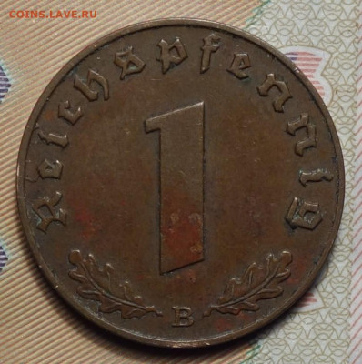 1 рейхспфеннинг 1939г Е 17.05.2023г в 22-00 - 1939 В реверс.JPG