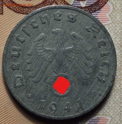 1 рейхспфеннинг 1941г J 17.05.2023г в 22-00 - 1941 J аверс (2)