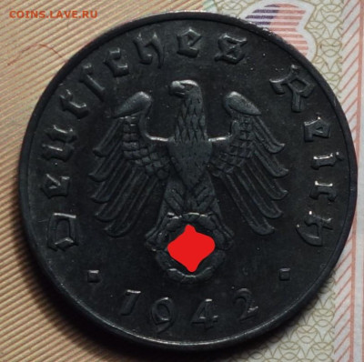 1 рейхспфеннинг 1942г В 17.05.2023г в 22-00 - 1942 В аверс (3)
