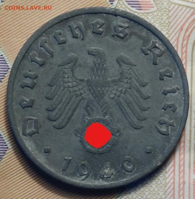 10 рейхспфеннингов 1940г В 17.05.2023г в 22-00 - 1940 В аверс (3)