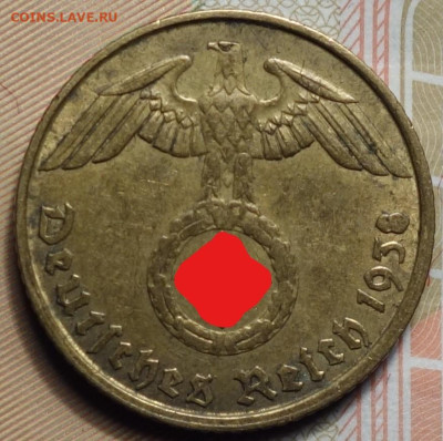 5 рейхспфеннингов 1938г В 17.05.2023г в 22-00 - 1938 В аверс (3)