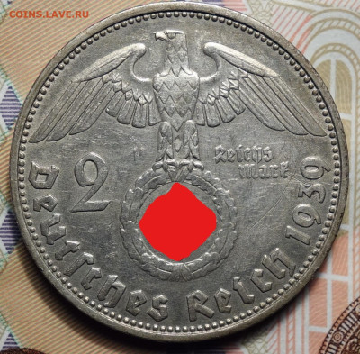 2 рейхсмарки 1939г В 17.05.2023г в 22-00 - 1939 D реверс (3)