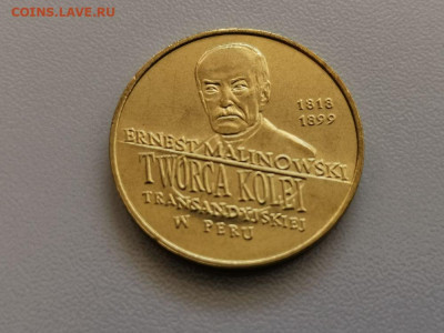 2 злотых Польша 1999 Эрнест Малиновский, до 20.05 - 1999 Малиновский-1