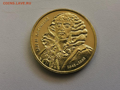 2 злотых Польша 2000, Иоанн 2 Казимир, до 20.05 - 2000 Казимир-1