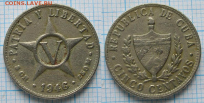 Куба 5 сентаво 1946 до 20-05-23 в 22:00 - Куба 5 сентаво 1946    214-ак2-4670
