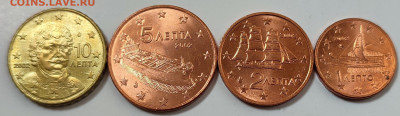 Греция 10, 5, 2, 1 евроцент ФИКС до 22.05.2023 в 22.00 - Евро Греция6д