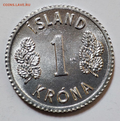 Исландия 1 крона 1978 до 22.05.2023 в 22.00 - Исландия 1 крона 1978