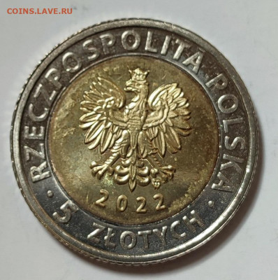 Польша 5 злотых 2022 Мошненский замок до 22.05.2023 в 22.00 - Польша 5 злотых 2022 Мошненский замок 1
