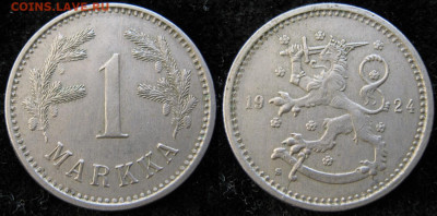 Финляндия 1 марка 1924   до 22-05-23 в 22:00 - 17.24. -Финляндия 1 марка 1924    3157
