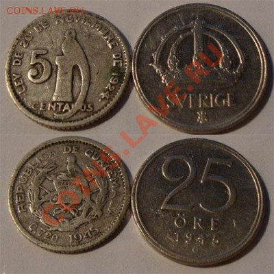 Маленькие иностранные монеты из серебра - 07-GVAT-SVERG