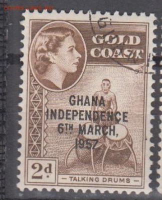 Гана 1957 1м 2д надпечатка до 21 05 - 28