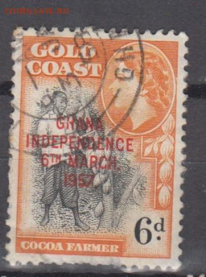Гана 1957 1м 6д надпечатка до 21 05 - 29