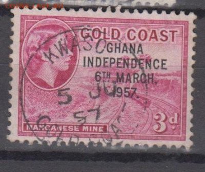 Гана 1957 1м 3д надпечатка до 21 05 - 30