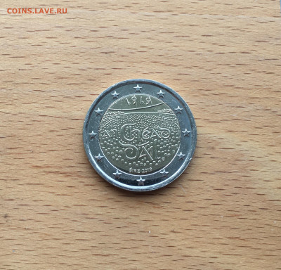 биметалл Ирландия 2 евро 2019 100 лет первому заседанию Дойл - IMG_7679.JPG
