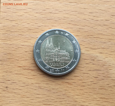 биметалл 2 евро Германия 2011 двор F Северный Рейн Вестфалия - IMG_7663.JPG
