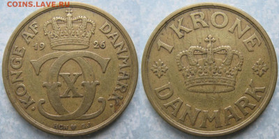 Дания 1 крона 1926 до 24-05-23 в 22:00 - Дания 1 крона 1926     192-ак3-4154