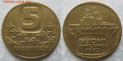 Финляндия 5 марок 1983 N до 24-05-23 в 22:00 - Финляндия 5 марок 1983 N    200-к95-4582