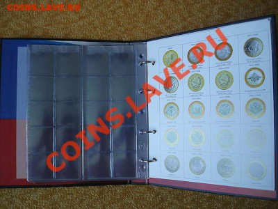 НОВИНКА альбом для 25 и 10 руб-х монет биметалл и ГВС - albom-dla-jubilejnyh-10-i-rublevyh-monet-rossii-papka-s-kolcami-afacdb-1000