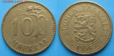 Финляндия 10 марок 1956 до 26-05-23 в 22:00 - 46.3. -Финляндия 10 марок 1956 H    168-ак3-3545