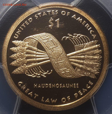 1 доллар 2010 Сакагавея . Стрелы. PCGS 69. ULTRA CAMEO - 20230521_202704