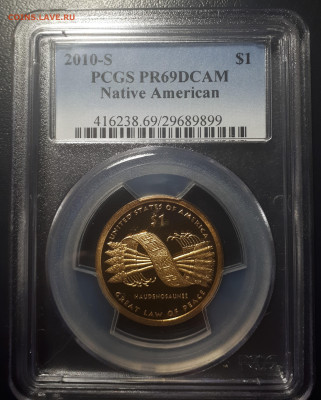 1 доллар 2010 Сакагавея . Стрелы. PCGS 69. ULTRA CAMEO - 20230521_202609