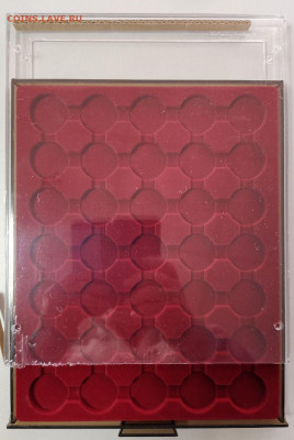 ПЛАНШЕТ Кассета Монетн бокс МВ 3 вида под капс Leuchtturm - ЯЯ ПКалеты3-32 мм на 35яч