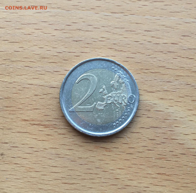 биметалл Испания 2 евро 2009 10 лет монетарной политики ЕС - IMG_7694.JPG