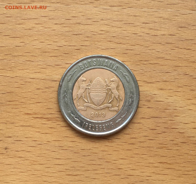 биметалл Ботсвана 2 пулы 2013 Носорог фауна животные - IMG_7867.JPG