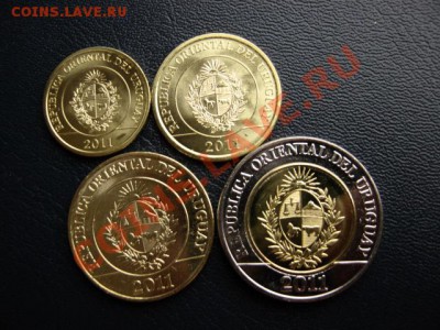 Уругвай 1-2-5-10песо 2011 звери 1-биметалл до 22.12 в 21.00М - IMG_1160
