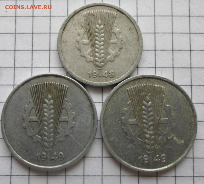 Германия 5 и 10 пфенингов 1948-49гг. 3шт. до 27.05 - SAM_4416.JPG