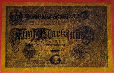 Германия, 1917 г. - 5 марок до 21:00, 03.06.23 - 1917-5 марок-4