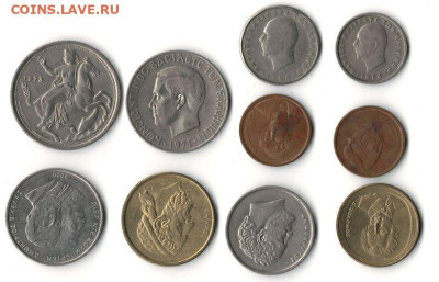 Греция 10 монет до 05.06.2023г. 22:00 по Москве - Gre21
