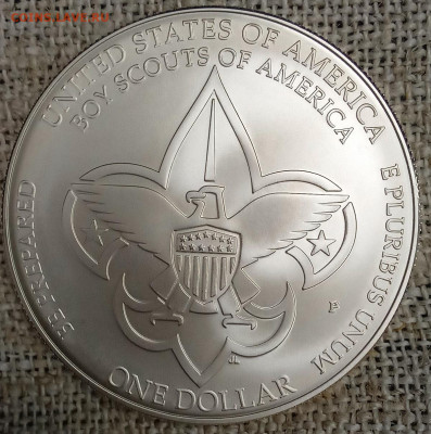 США 1 доллар 2010 г. Столетие скаутскому движению UNC - IMG_20230530_103217