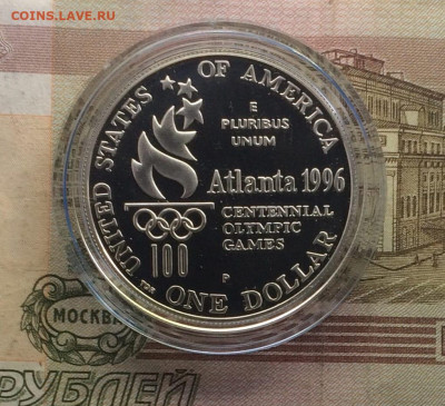 США 1доллар1996 Прыжки в высоту Олимпиада Атланта1996 04.06 - 57