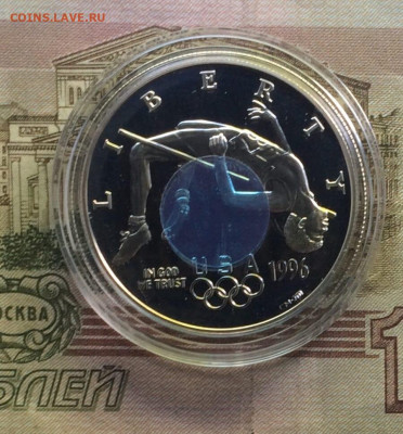 США 1доллар1996 Прыжки в высоту Олимпиада Атланта1996 04.06 - 56