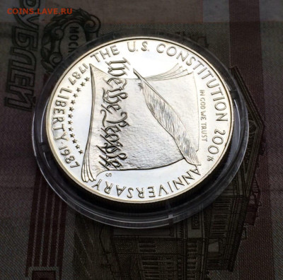 США 1 доллар 1987 год. 200 лет конституции Пруф до 04.06 - 39
