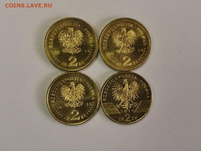 2 злотых Польша 2014 (полный к-кт 4шт). Оригинал, до 10.06 - 2014 4шт-2