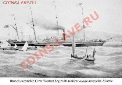 Монеты с Корабликами - Great Western - пароход