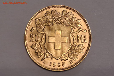 20 франков 1935 Швейцария Au900 до 10.06.2023 - 20230606_121321