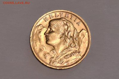 20 франков 1935 Швейцария Au900 до 10.06.2023 - 20230606_121338